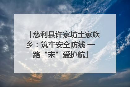 慈利县许家坊土家族乡：筑牢安全防线 一路“未”爱护航