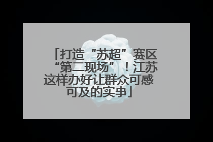 打造“苏超”赛区“第二现场”！江苏这样办好让群众可感可及的实事