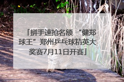 拼手速抢名额 “健郑球王”郑州乒乓球精英大奖赛7月11日开赛