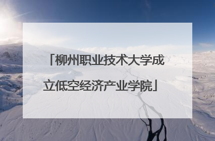 柳州职业技术大学成立低空经济产业学院