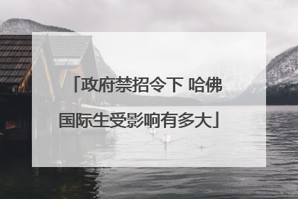 政府禁招令下 哈佛国际生受影响有多大