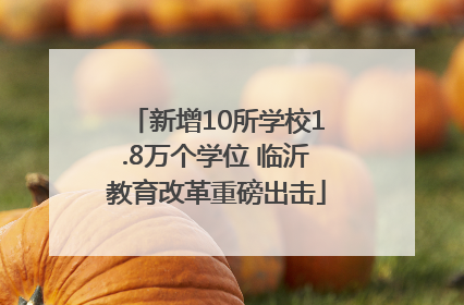 新增10所学校1.8万个学位 临沂教育改革重磅出击