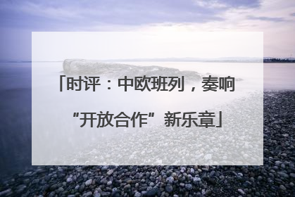 时评：中欧班列，奏响“开放合作”新乐章