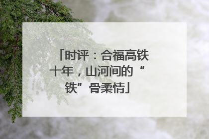 时评：合福高铁十年，山河间的“铁”骨柔情