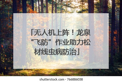 无人机上阵！龙泉“飞防”作业助力松材线虫病防治