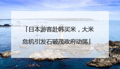 日本游客赴韩买米，大米危机引发石破茂政府动荡