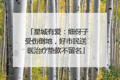 星城有爱：细伢子受伤倒地，好市民送医治疗垫款不留名