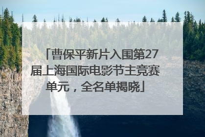 曹保平新片入围第27届上海国际电影节主竞赛单元，全名单揭晓