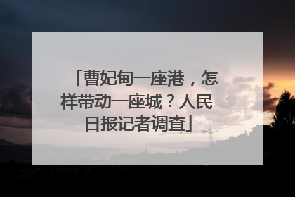 曹妃甸一座港，怎样带动一座城？人民日报记者调查