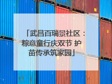 武昌百瑞景社区：粽意童行庆双节 护苗传承筑家园