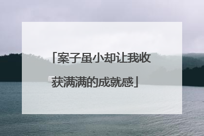 案子虽小却让我收获满满的成就感