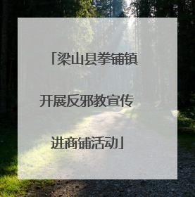 梁山县拳铺镇开展反邪教宣传进商铺活动