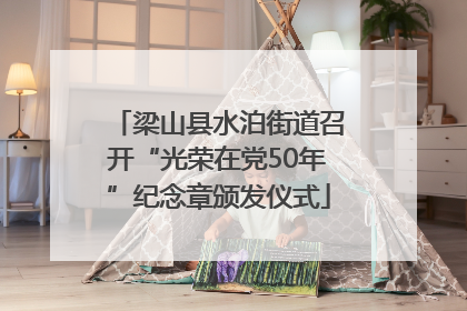 梁山县水泊街道召开“光荣在党50年”纪念章颁发仪式