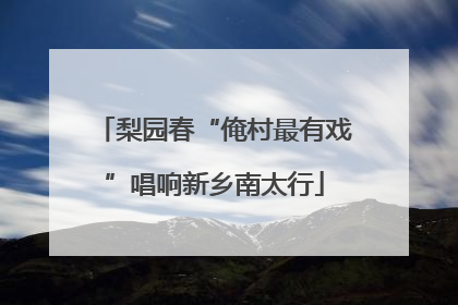 梨园春“俺村最有戏”唱响新乡南太行