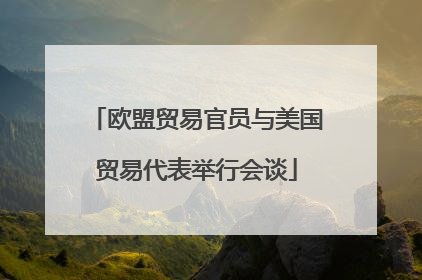 欧盟贸易官员与美国贸易代表举行会谈
