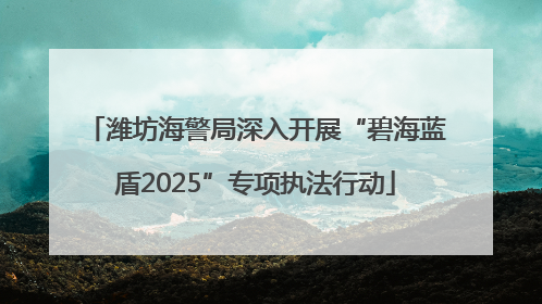 潍坊海警局深入开展“碧海蓝盾2025”专项执法行动