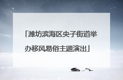 潍坊滨海区央子街道举办移风易俗主题演出