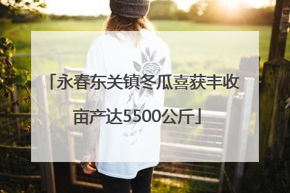 永春东关镇冬瓜喜获丰收 亩产达5500公斤