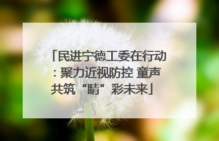 民进宁德工委在行动：聚力近视防控 童声共筑“睛”彩未来
