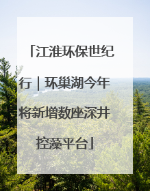 江淮环保世纪行｜环巢湖今年将新增数座深井控藻平台