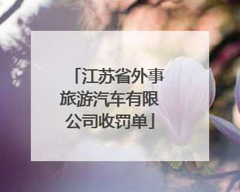 江苏省外事旅游汽车有限公司收罚单