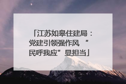 江苏如皋住建局：党建引领强作风 “民呼我应”显担当