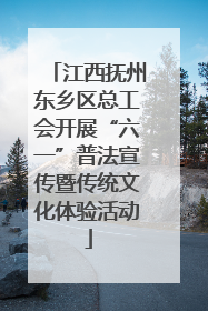 江西抚州东乡区总工会开展“六一”普法宣传暨传统文化体验活动