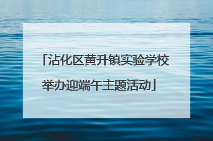 沾化区黄升镇实验学校举办迎端午主题活动
