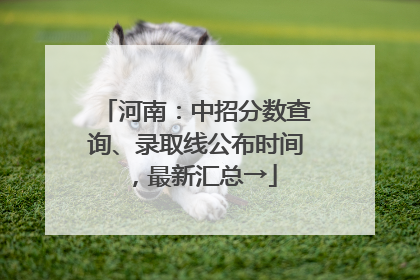 河南：中招分数查询、录取线公布时间，最新汇总→