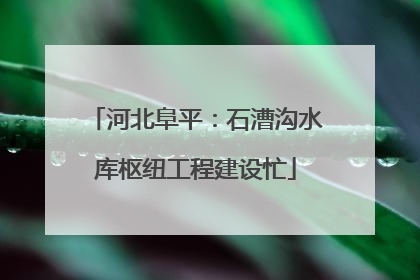河北阜平：石漕沟水库枢纽工程建设忙