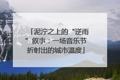 泥泞之上的“逆雨”叙事：一场音乐节折射出的城市温度