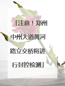 注意！郑州中州大道黄河路立交桥将进行封控检测