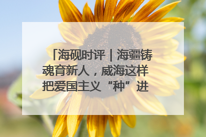 海砚时评｜海疆铸魂育新人，威海这样把爱国主义“种”进年轻人心里