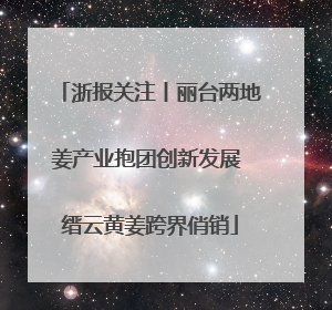 浙报关注丨丽台两地姜产业抱团创新发展 缙云黄姜跨界俏销