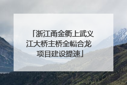 浙江甬金衢上武义江大桥主桥全幅合龙 项目建设提速