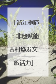 浙江桐庐：非遗赋能古村焕发文旅活力