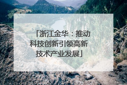 浙江金华：推动科技创新引领高新技术产业发展