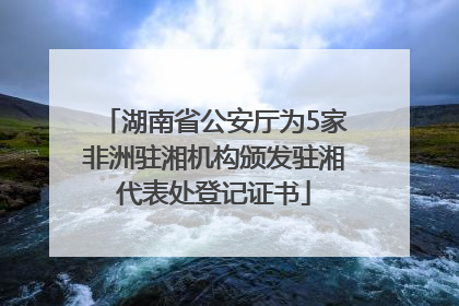 湖南省公安厅为5家非洲驻湘机构颁发驻湘代表处登记证书