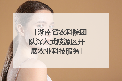 湖南省农科院团队深入武陵源区开展农业科技服务
