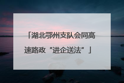 湖北鄂州支队会同高速路政“进企送法”