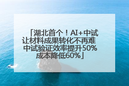 湖北首个！AI+中试让材料成果转化不再难 中试验证效率提升50%成本降低60%
