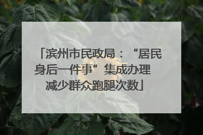 滨州市民政局：“居民身后一件事”集成办理 减少群众跑腿次数