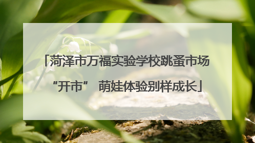 菏泽市万福实验学校跳蚤市场“开市” 萌娃体验别样成长