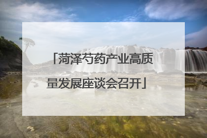 菏泽芍药产业高质量发展座谈会召开