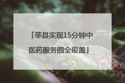 莘县实现15分钟中医药服务圈全覆盖