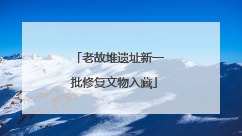 老故堆遗址新一批修复文物入藏