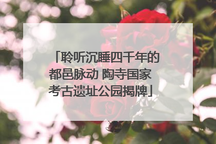 聆听沉睡四千年的都邑脉动 陶寺国家考古遗址公园揭牌