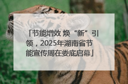 节能增效 焕“新”引领，2025年湖南省节能宣传周在娄底启幕