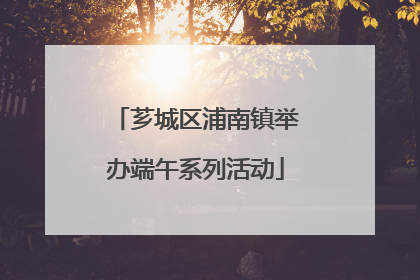芗城区浦南镇举办端午系列活动