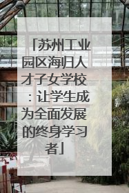 苏州工业园区海归人才子女学校：让学生成为全面发展的终身学习者